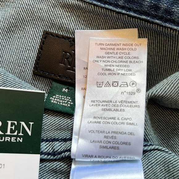 NWT Lauren Ralph Lauren Blue Denim Jacket - Picture 12 of 12